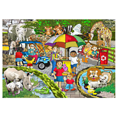 A4 Zoo 12 Piece Wooden Puzzle 